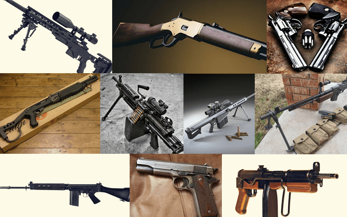 types of guns with pictures and names