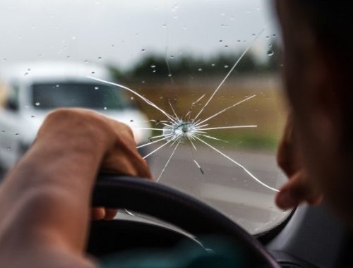 broke windshield